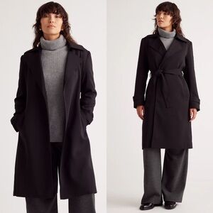 Quince Black Classic Trench Coat
